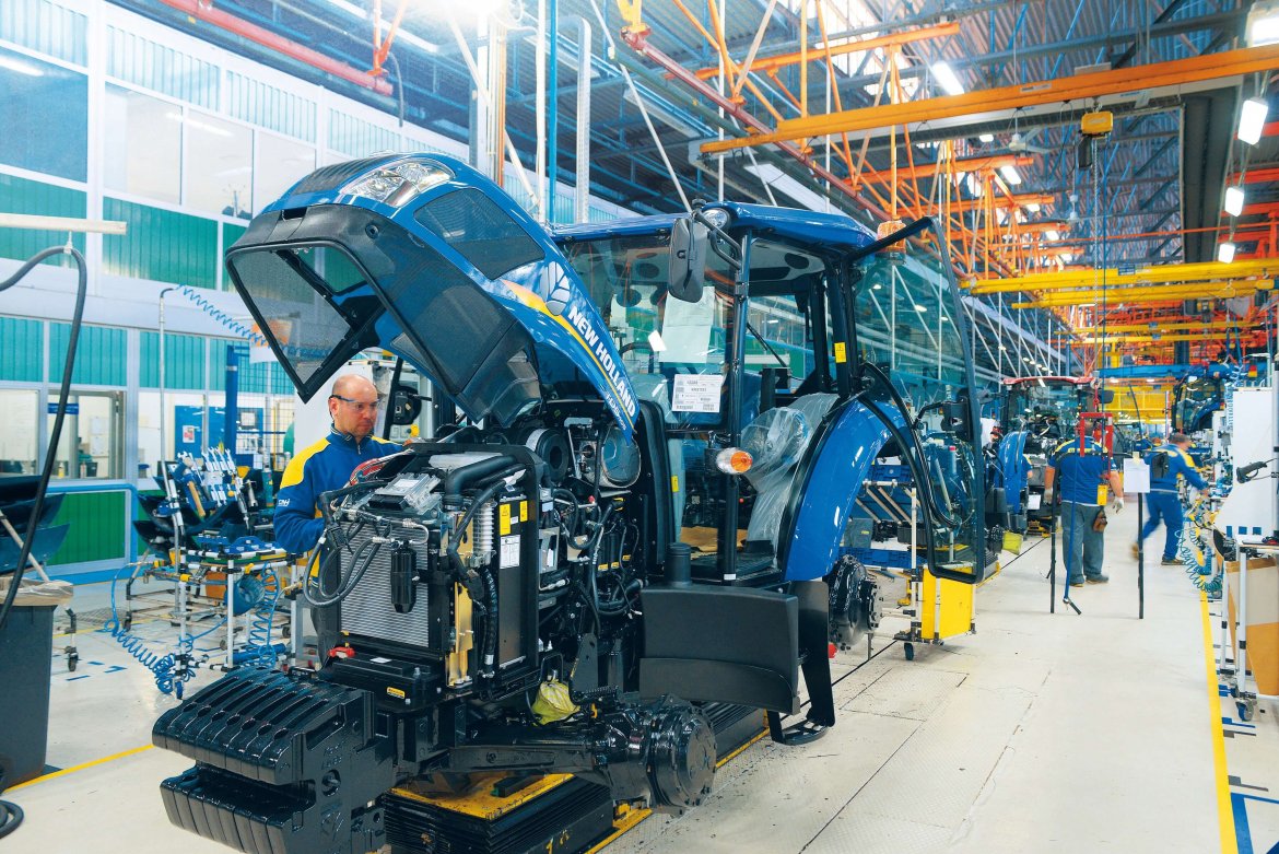 Motore gommato in fabbricazione alla CNH Industrial