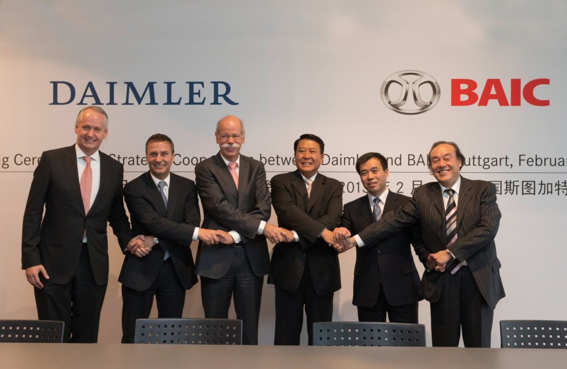 Daimler, la cinese Baic compra il 5% del capitale