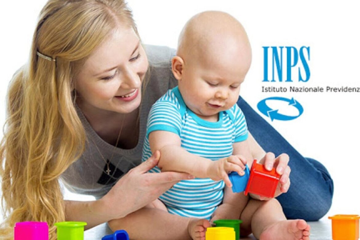 Inps e bonus baby sitting Baby sitter con bambino e logo Inps