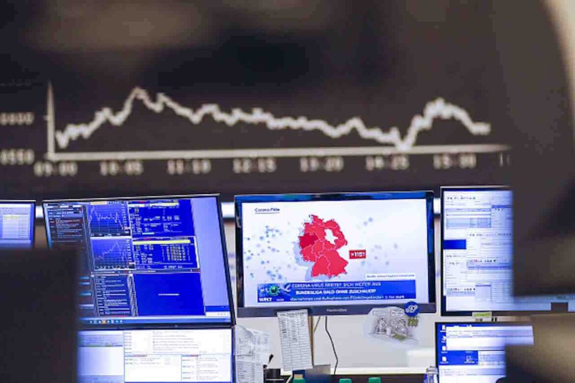 Andamento Borse europee espresso in un grafico Andamento Borse europee espresso in un grafico in una foto