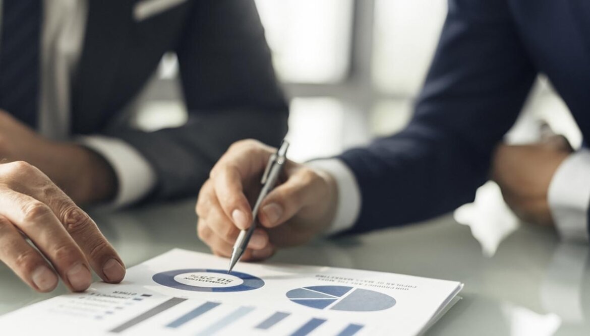 Persone al lavoro in ufficio con grafici in una foto