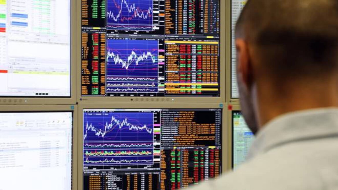 Economista che analizza i dati al pc